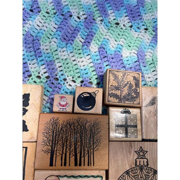 Vintage Rubber Christmas Stamp Lot of 13 - Picture 5 of 12